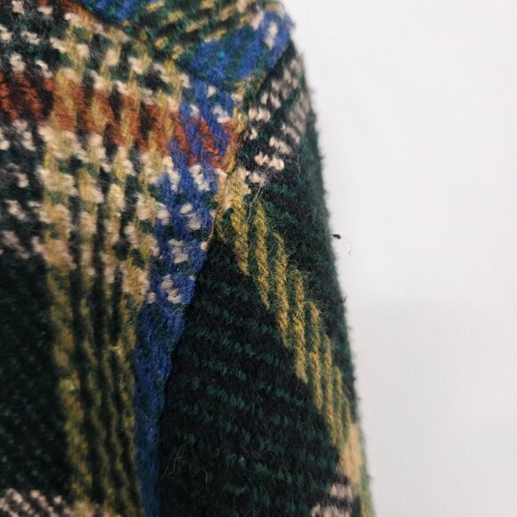 Blank NYC Green Plaid Crop Shacket with Fringe Jacket Women's Size Small FLAWED - Picture 10 of 11